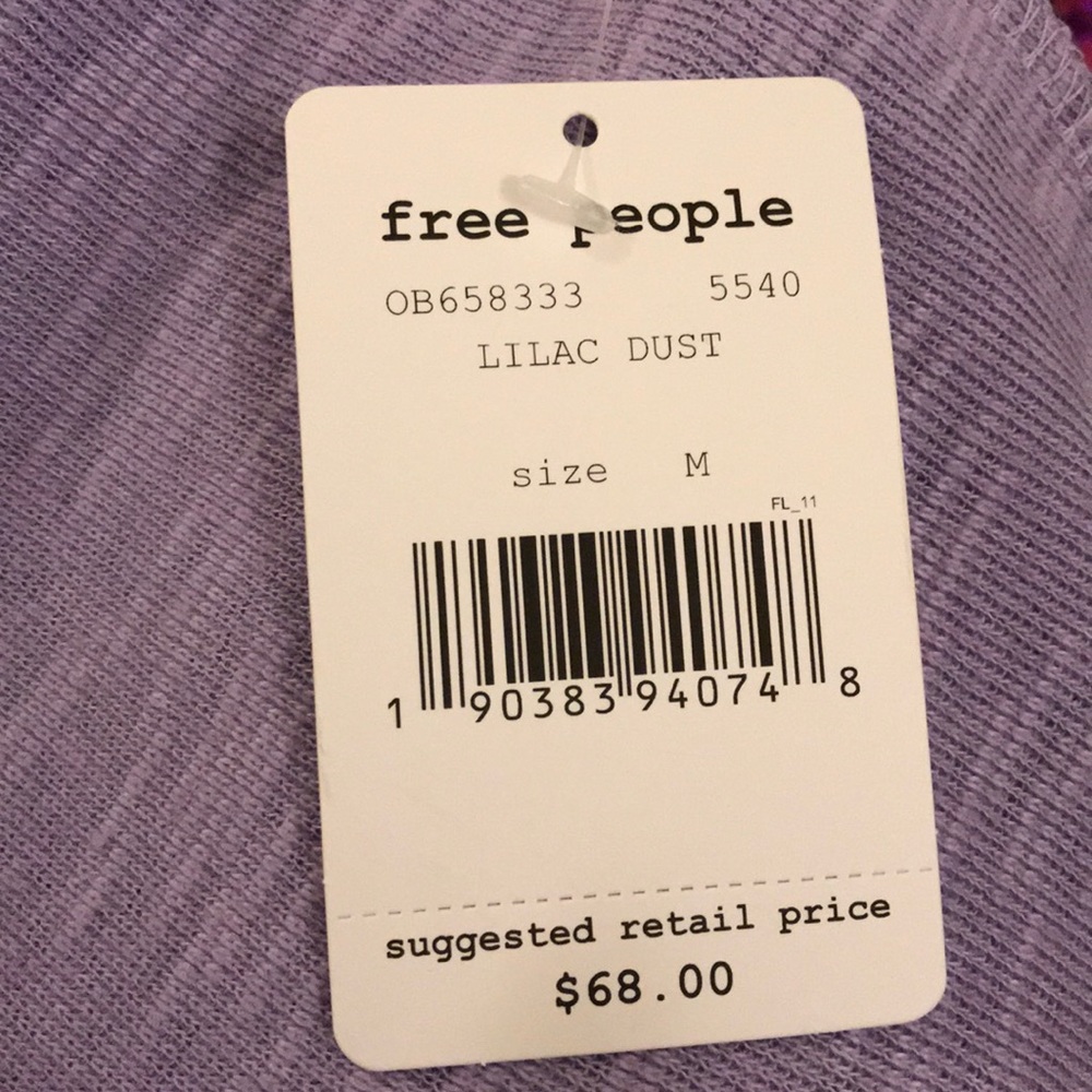 Free People Palisades Off the Shoulder Lilac Dust - Picture 6 of 8
